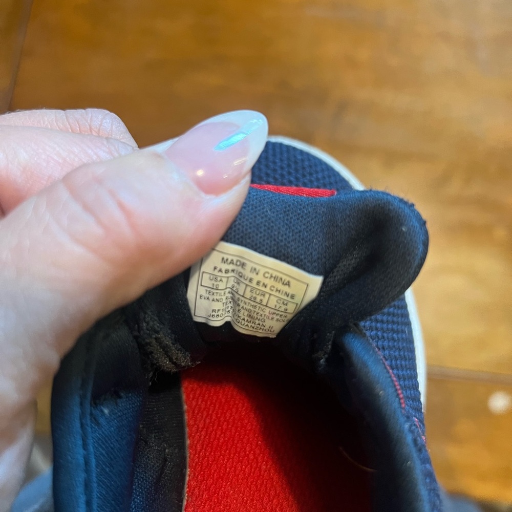 Polo Ralph Lauren Boys Navy Sneakers Red Accent Size 10 Kids Casual Shoes - Picture 4 of 4
